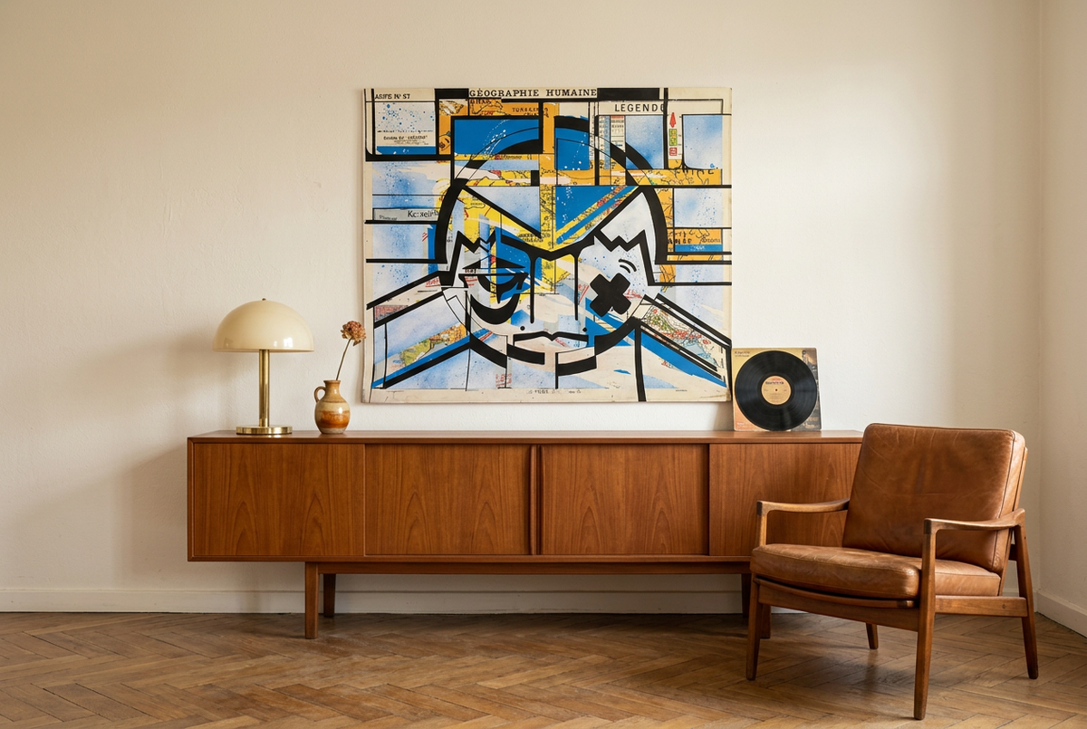 Géographie Humaine dans un décor rétro années 70