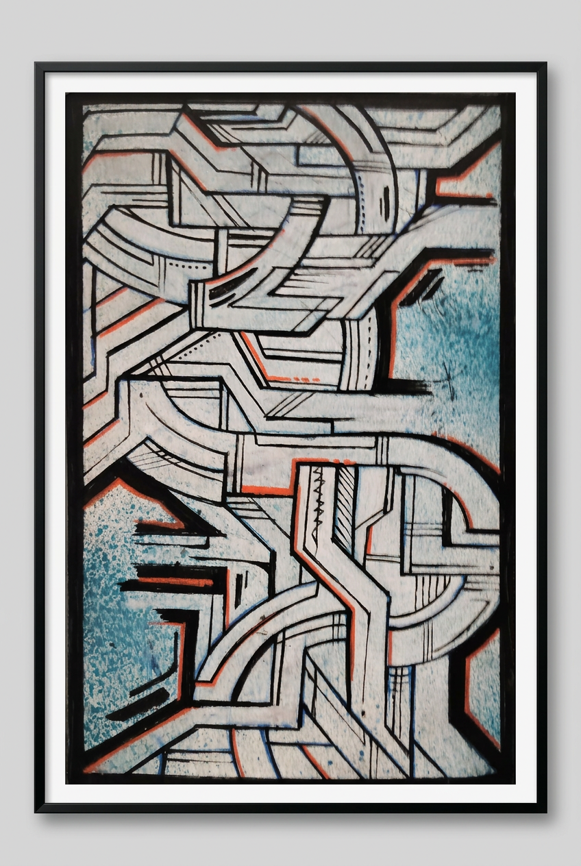 Peinture dans un cadre de 18 × 24 cm