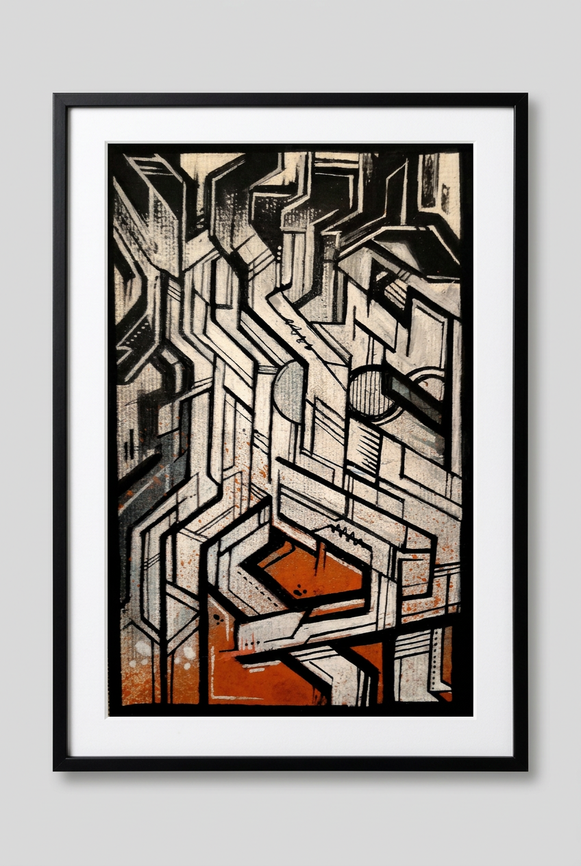 Simulation d’Éclat orange dans un cadre noir de 18 × 24 cm.