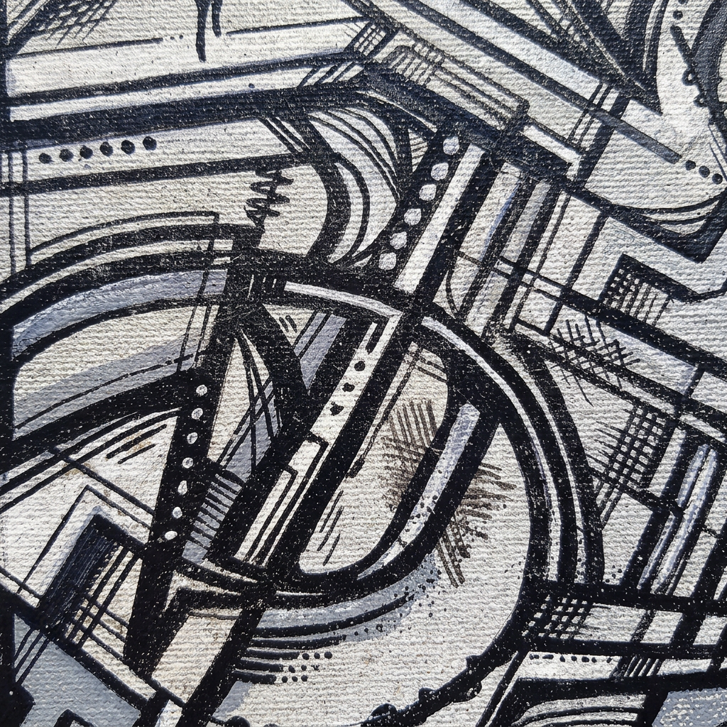 Sans titre — carton entoilé 20 × 20 cm, encadré 40 × 40 cm, 2024